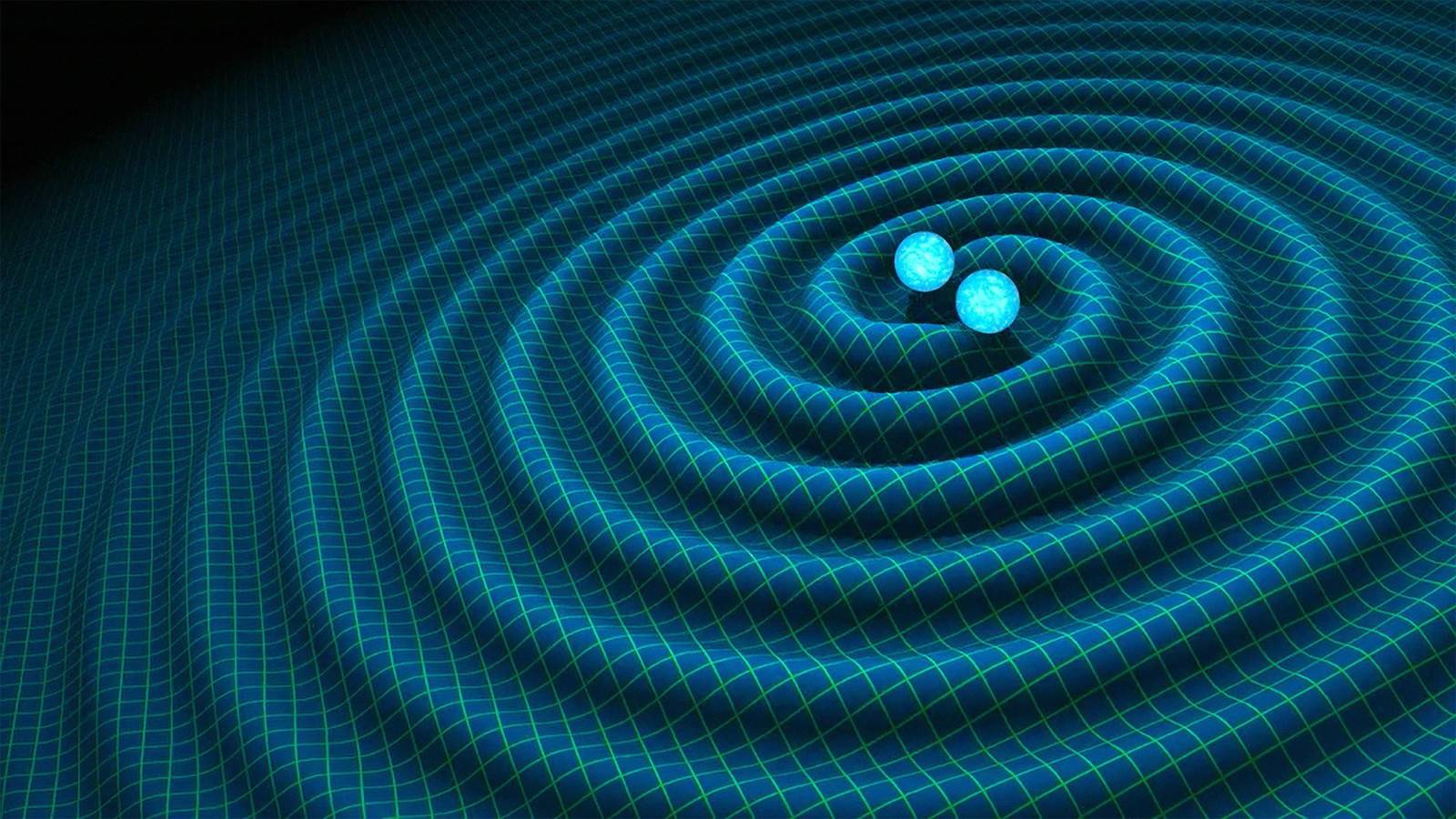 Gravitational waves An artist's impression of gravitational waves generated by binary neutron stars.